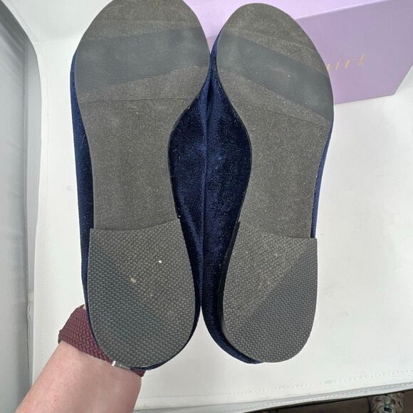 MADDEN GIRL Carmello Penny Loafers Size 7 Navy Blue Velvet Slip-On Flats Preppy - Picture 6 of 11